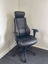 Image of Winsor Bonded Leather Executive Managerial Office Chair With Arms And Headrest