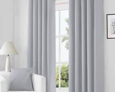 Image of Blackout Curtains Eyelet Ring Top Or Pencil Pleat Thermal Ready made 2 Tie Backs