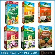 Image of WESTLAND FISH BLOOD BONE MEAL GROWMORE CHICKEN MANURE ALL PURPOSE PLANT FOOD NEW