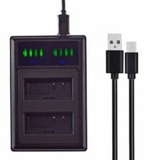 Image of Dual Battery Charger for Olympus BLN-1 | BCN-1 |E-M1 EM1 markII PEN E-P5 PEN-F