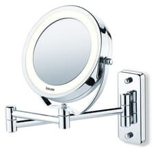 Image of Beurer BS59 Illuminated 2 in 1 Cosmetic Wall Mirror 5x Magnification LED Chrome