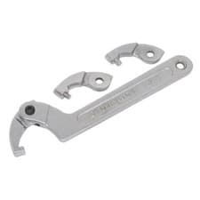 Image of Sealey Adjustable C Spanner Hook & Pin Wrench Set 4pc 32-76mm SMC2M
