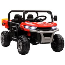 Image of HOMCOM 12V 2 Seater Kids Electric Ride-On Car w/ Electric Bucket - Red