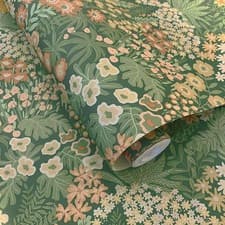 Image of Foliage Wallpaper Floral Emerald Green / Multi Leaves Everbloom Holden 13900
