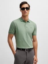 Image of BOSS Mens Open Green Pallas Polo Shirt