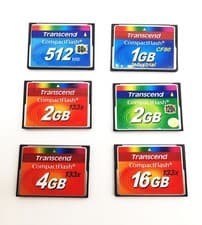 Image of Transcend 512MB 1GB 2GB 4GB CF Card 133X Industrial CompactFlash Memory Card