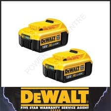 Image of 2 x DeWalt Reconditioned DCB182 18V 4.0AH XR Lithium Li-Ion Slide Battery Pack