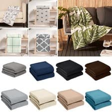 Image of OHS Warm Soft Plain Fleece Throw Over Large Decorative Sofa Bed Blanket