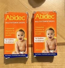 Image of 2x Abidec Kid Baby Multivitamin Drops – Aids Healthy Growth Contains Vitamin D,C