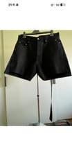 Image of Very Cool Rick Owens Drkshdw Black Trucker Cut Offs Jean Shorts Sz 33