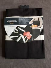 Image of RARE! Le Creuset Chef’s Apron Bibbed Black Cotton Stain Resistant - BRAND NEW!