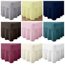 Image of Full Fitted Valance Bed Sheet All Size Single, Double, Super, King, Size Sheets