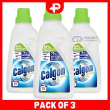 Image of Calgon Ecological Softener Gel Washing Machine Limescale Protection 750ml 3 Pack