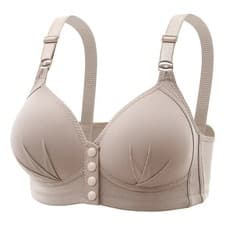 Image of Women Ladies Front Fastening Push Up Bra Non Wired Comfort Soft Cup Underwear