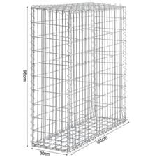 Image of Heavy Galvanized Gabion Baskets Retaining Walls Garden Wire Cage Stone Fence UK