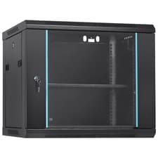 Image of VEVOR 9U Wall Mount Network Server Rack Cabinet Enclosure 15.5'' Deep Door Lock
