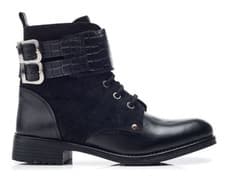 Image of M BY MODA IN PELLE MAUVAIS BLACK ANKLE BOOTS SIZE 5 EU 38 RRP £120.00