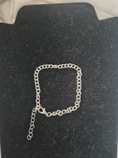 Image of Silver Coloured Adjustable Size Chain Bracelet