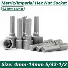 Image of Inch/Metric Hex Drive Sockets Socket Adaptors Driver Nut Impact Drill Bits