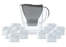 Image of Aqualogis 2.6L Water Filter Jug and 1 Year Cartridges Pack For Brita Maxtra Plus