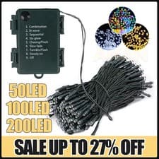 Image of Battery Operated LED Fairy Lights Indoor Outdoor Waterproof Christmas Light