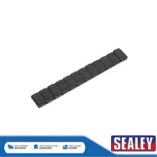 Image of Sealey Black Steel Adhesive Wheel Weight 5g Strip of 12 Pack of 50 WWSA5B