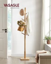 Image of VASAGLE Coat Rack, Solid Wood Coat Stand, RCR010