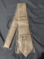 Image of Hugo BOSS silk-blend tie with an all-over jacquard pattern Grey New with Tag.