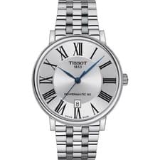 Image of Tissot Silver Mens Analogue Watch Carson Premium Powermatic 80 T1224071103300