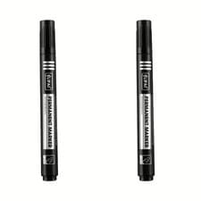 Image of Permanent Marker Pens Black - Bullet Tip - High Quality Fine Waterproof Markers 