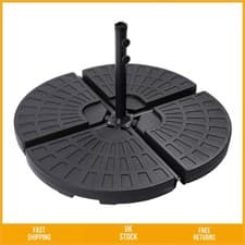 Image of Durable Fillable Cantilever Parasol Base Heavy Duty Water Sand Weight 4 Pcs