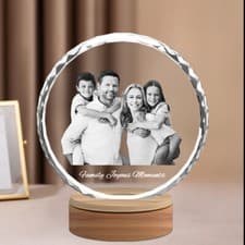 Image of Custom 3D Crystal Photo Frame Gifts, Unique Birthday Anniversary Wedding Present