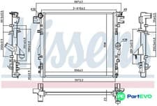 Image of NISSENS ENGINE COOLING RADIATOR 61037 FOR JEEP