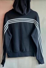 Image of Adidas Future Icons Wrapped 3-Stripes Hoodie Size XS Navy Loose Fit Sportswear