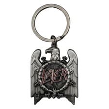 Image of Slayer Silver Eagle Band Logo Keychain