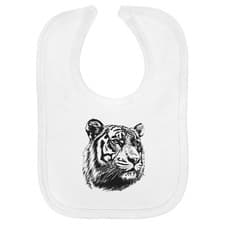 Image of 'Tiger Head' Soft Cotton Baby Bib (BI00062028)