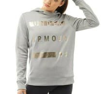 Image of Under Armour Women's HG HeatGear Armour Fleece Grey Hoodie New (Size's XS S M L)