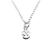 Image of Letter K Initial Necklace Tiny 6mm Personalised Disc Pendant Sterling Silver