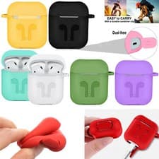 Image of For Apple AirPods 1 2 Case Cover Silicone Skin Shockproof Earphone Charger Cases