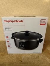 Image of Morphy Richards 3.5L Sear & Stew Slow Cooker, Shatter Resistant Aluminium Pot, 3