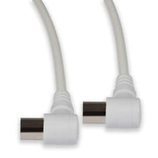 Image of AV Link Standard TV Coaxial Right Angle Plug to Plug Lead Cable- 0.5M