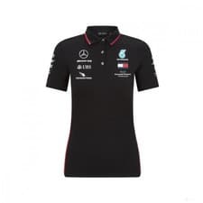 Image of 2020, Black, Mercedes Women's Team Polo Shirt