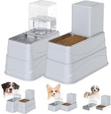 Image of Rywell Automatic Pet Feeders Adjustable Height Dog Cat 4L Gravity Food and Water