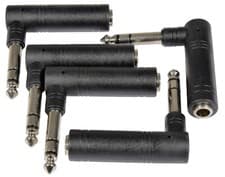 Image of Right Angle Adaptor 6.3mm Stereo Jack Plug – 6.3mm Stereo Jack Socket
