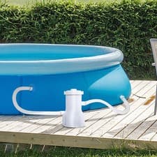 Image of Cartridge Filter Pump for 13'-15' Above Ground Swimming Pool with Hose, 800GPH