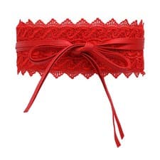 Image of Womens Ladies Wide Waist Belt PU Leather Cinch Tie UP OBI Lace Band One Size