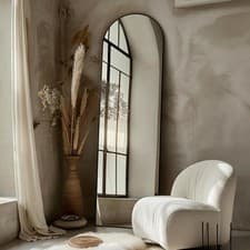 Image of OHS Freestanding Mirror Metal Framed Full Length Home Decor Living Room Bedroom