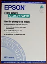 Image of Epson A3 Photo Quality Gloss Paper x 3 Packs: 2x Security Sealed, 1 Pack Opened 