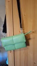 Image of Allsaints Ludivine Crossbody Green Leather Bag Purse Brand New With Tags 4688