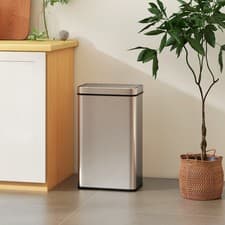 Image of Sensor Bin with Fingerprint-Proof Stainless Steel, Silver Tone